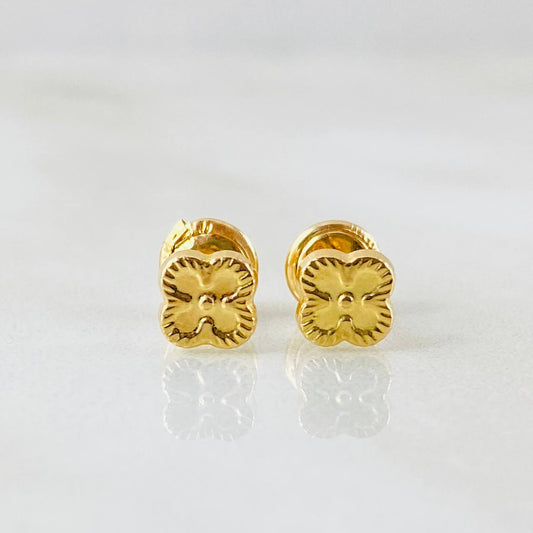 Topos Flor Trebol 0.6gr / Oro Amarillo 18K ©