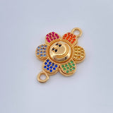 Herraje Flor Animada 3.95gr / 1.8cm-Oro Amarillo 18K $ Herraje Flor Animada 3.95gr / 1.8cm-Oro Amarillo 18K $