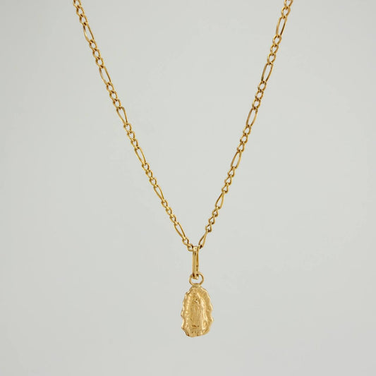 Set Cadena y Dije Figaro + Virgen Guadalupe 1.4gr / 49.9cm / 1.22mm Oro Amarillo 18K (Oferta) $