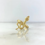 Anillo Serpiente 5.25gr / T6 1/4 / Circones Negros Oro Amarillo Anillo Serpiente 5.25gr / T6 1/4 / Circones Negros Oro Amarillo