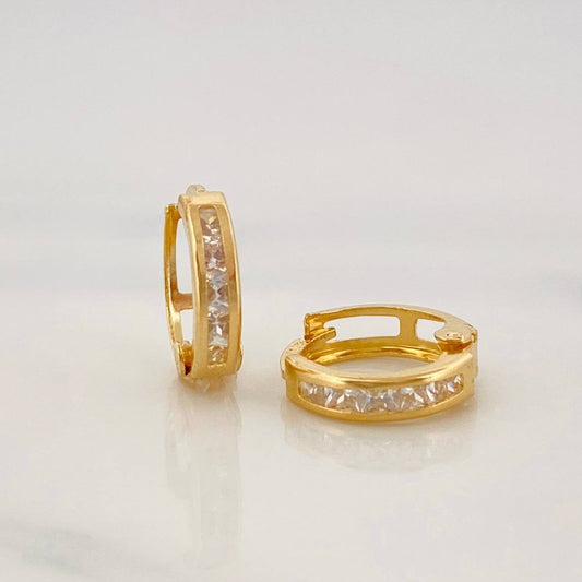 Candongas Carril 1.1g / 1cm Oro Amarillo 18K