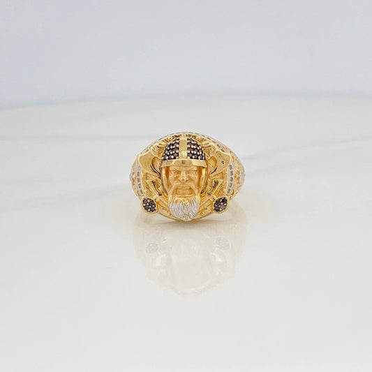 Anillo Vikingo 14g / T11 1/2 Tres Oros 18K