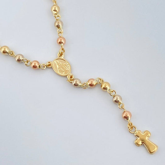 Rosario Virgen Milagrosa 7.2gr / 44.5cm / Oro Amarillo 18K &
