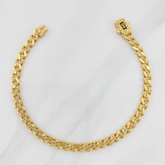Pulso Cubana Infinito 6.05g / 19.05cm / 4.8mm Oro Amarillo 18K