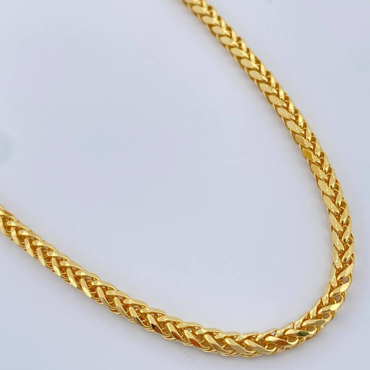 Cadena Franco 7.55gr / 61.3cm / Oro Amarillo +3 14K Italy $