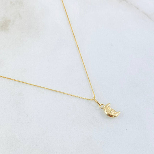 Set Cadena y Dije Veneciana + Luna 1.25gr / 45cm / Oro Amarillo 18K (Oferta)