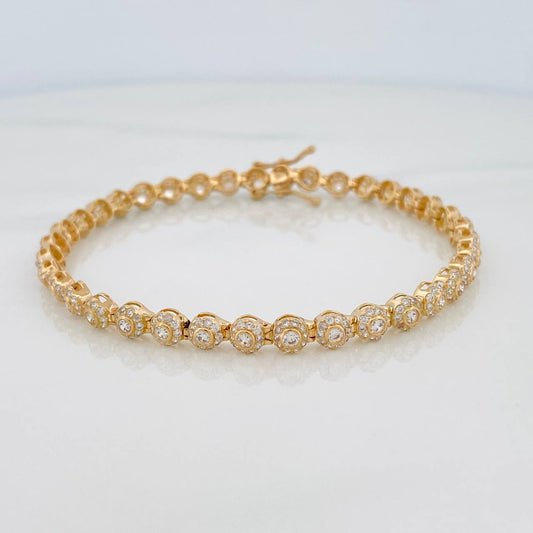 Pulso Tennis 9.05gr / 19cm / 4.48mm Oro Amarillo 18K %