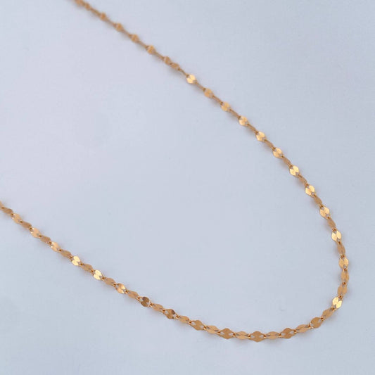 Cadena Flor Espejo 0.85gr / 45.2cm / Oro Rosa +3 18K %