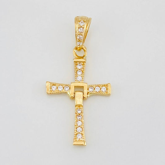 Dije Cruz Articulada 1.05g / 2.4cm Oro Amarillo 18K