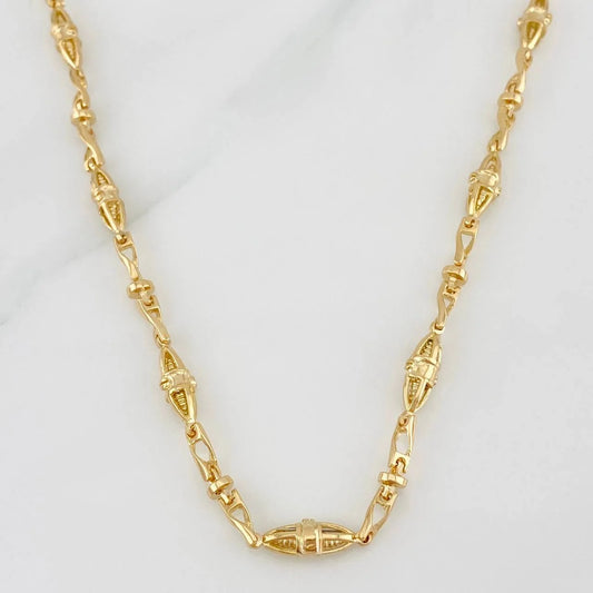 Cadena Rustica Dubái 37.6g / 60cm / 4mm Oro Amarillo 18K