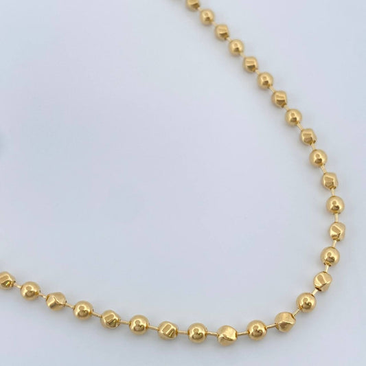 Cadena Militar 11gr / 60.9cm / 3mm Oro Amarillo 18K $