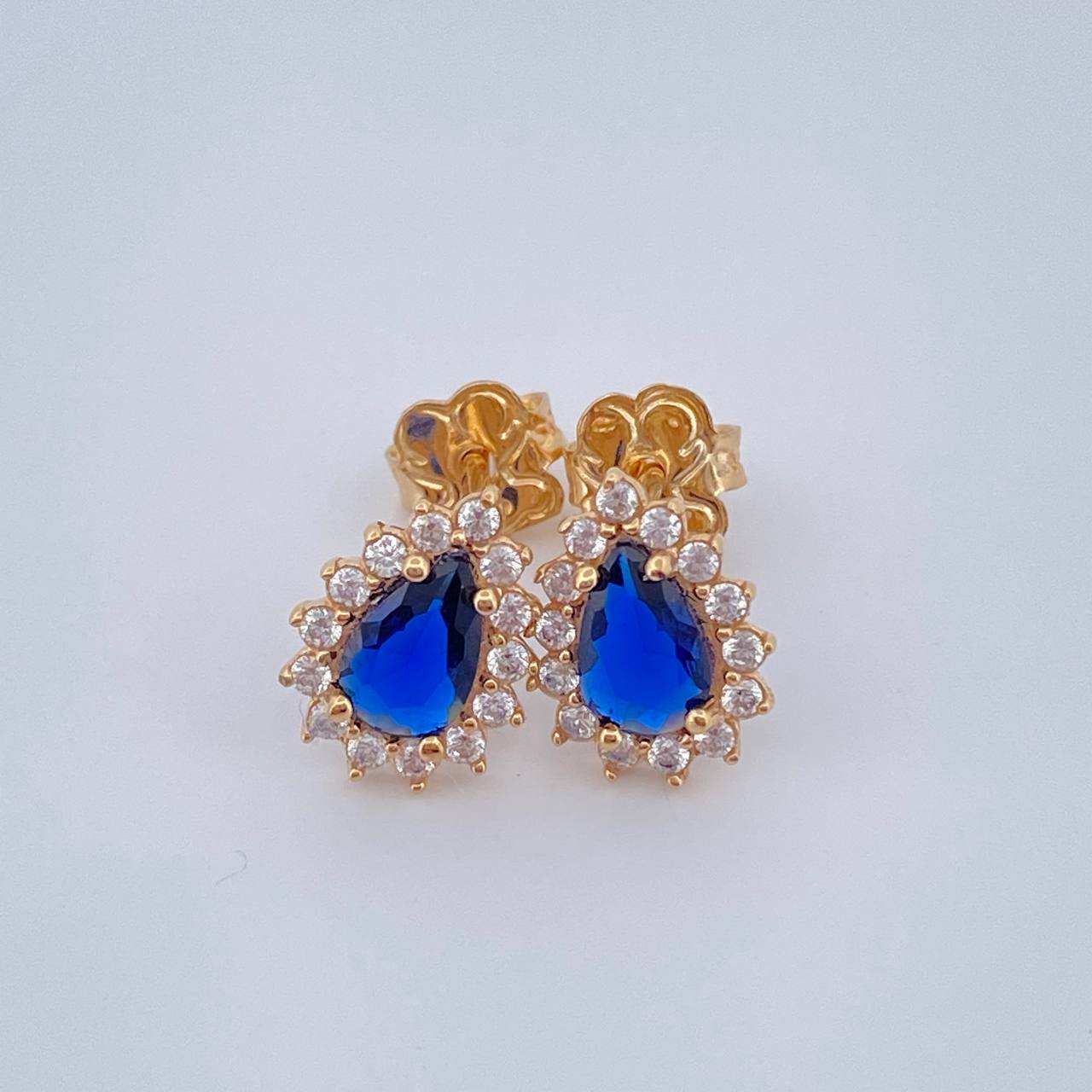 Topos Halo Gota 1.75gr / Oro Amarillo 18K & Topos Halo Gota 1.75gr / Oro Amarillo 18K &