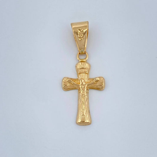 Dije Cruz Cristo 0.6gr / 2.5cm / Oro Amarillo 18K %