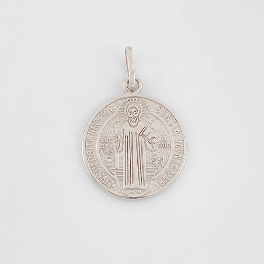 Dije San Benito 2.45g / 2.8cm Oro Blanco 18K