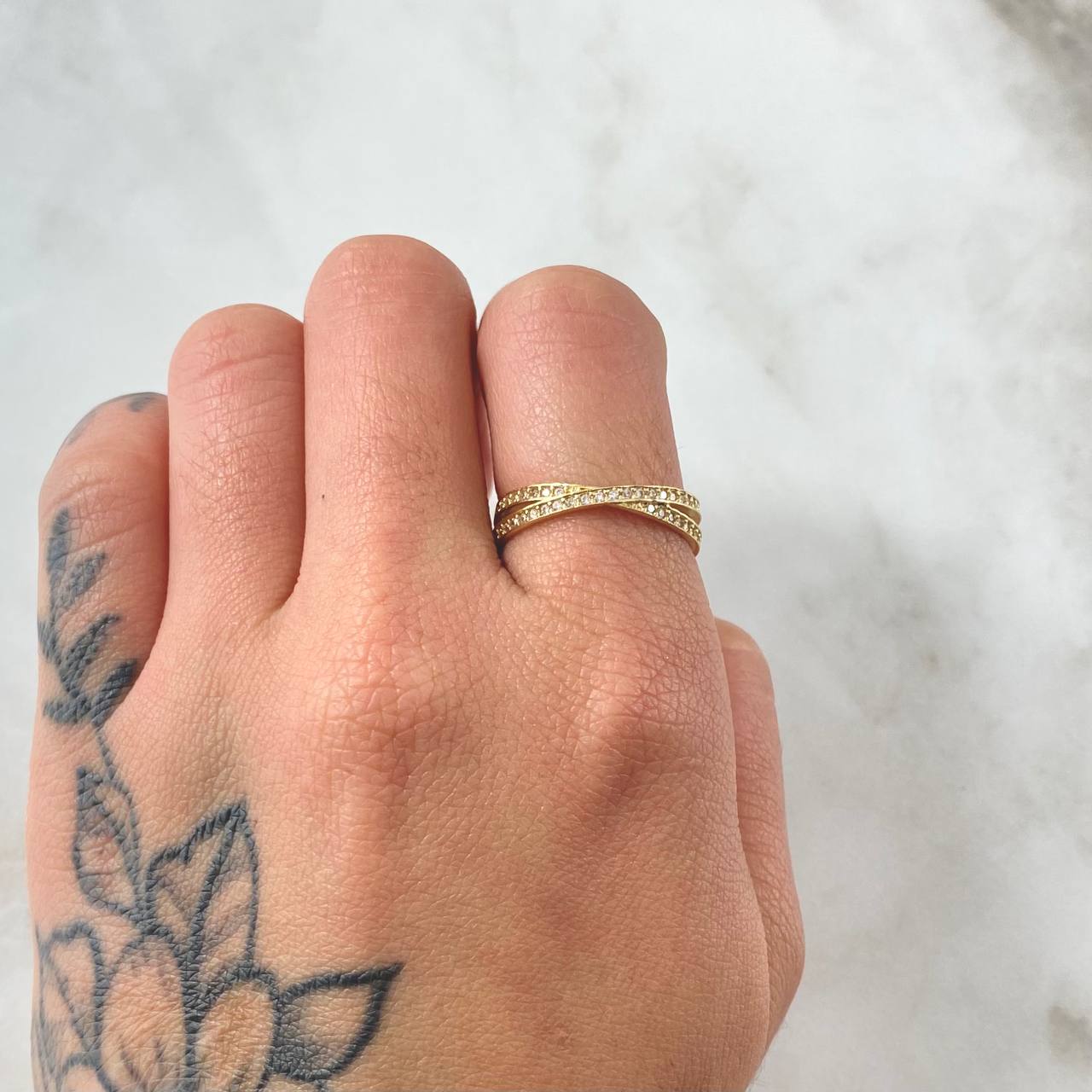 Anillo Liston Infinito 2.3gr / T7 / Oro 18K - Anillo Liston Infinito 2.3gr / T7 / Oro 18K -
