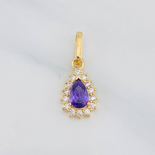 Dije Halo Lagrima 1.2g / 2cm Oro Amarillo 18K