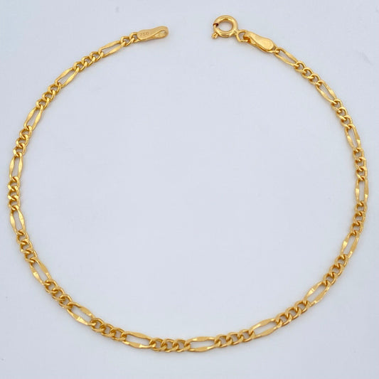 Pulso Figaro 1.3gr / 19cm / 2.85mm Oro Amarillo +1 18K %