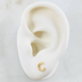 Topos Letra C 0.7gr / 4mm Oro Amarillo 18K © Topos Letra C 0.7gr / 4mm Oro Amarillo 18K ©