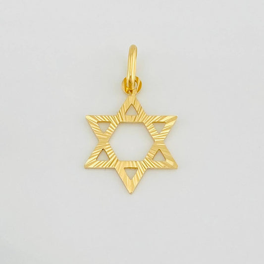 Dije Estrella de David 0.75g / 2cm Oro Amarillo 18K