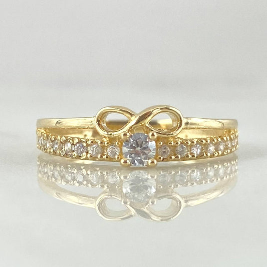 Anillo Solitario Carril Infinito 2.75gr / T5 3/4 / Oro 18K