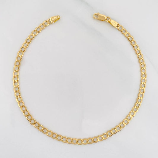 Pulso Cubano 2.35g / 21cm / 3.4mm Oro Amarillo 18K