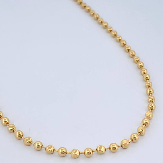 Cadena Militar 14.7gr / 61.8cm / 3mm Oro Amarillo +3 18K $