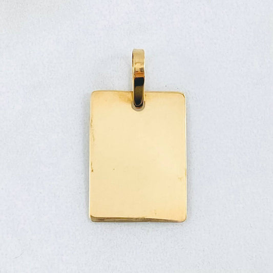 Dije Placa Rectangular 1.1gr / 2.5cm / Oro Amarillo 18K *