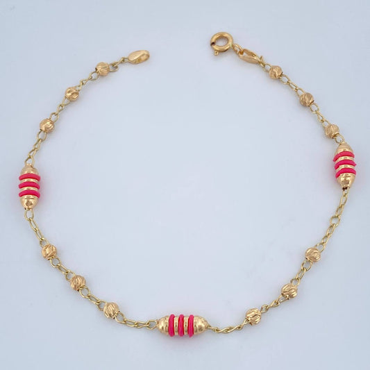 Pulso Espiga Barril 2.7gr / 19cm / 3mm Oro Amarillo 18K %