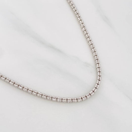 Cadena Ice 15.9g / 60cm / 2.55mm Oro Blanco 18K