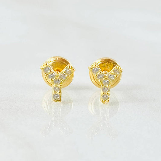 Topos Letra Y 0.75gr / 5mm Oro Amarillo 18K