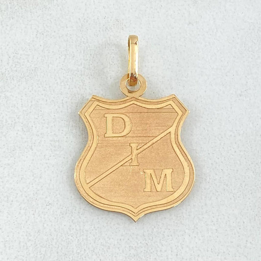 Dije Escudo Independiente Medellin 1.1gr / 2.6cm / Oro 18K