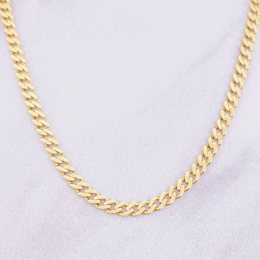Cadena Cubana Infinito 8.35g / 45cm / 3.8mm Oro Amarillo 18K