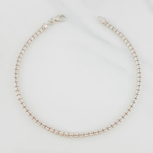 Pulso Ice 4.5g / 20.2cm / 2.39mm Oro Blanco 18K