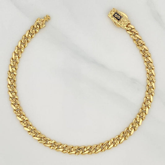 Pulso Cubano Infinito 7.15 g / 20.3 cm / 4.8 mm Oro Amarillo 18K