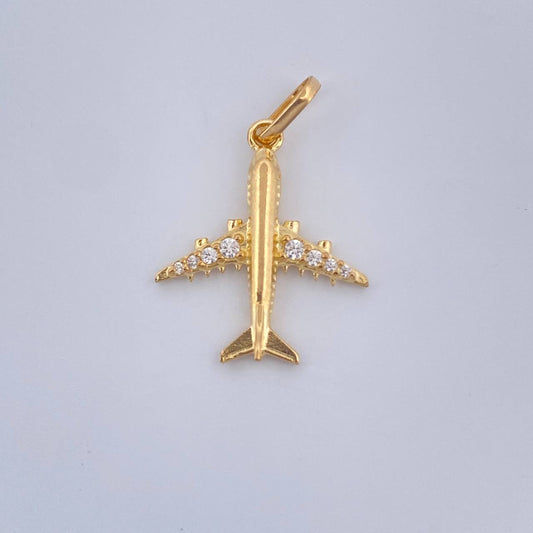Dije Avion 1.15gr / 2.5cm / Oro Amarillo 18K &