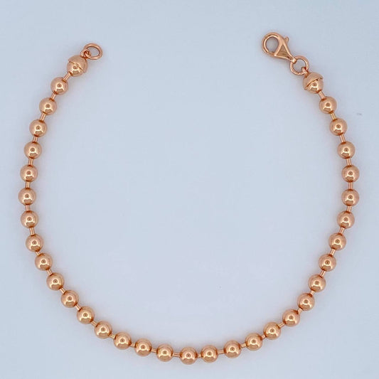 Pulso Militar 6.65gr / 20.4cm / 4mm Oro Rosa +3 18K &