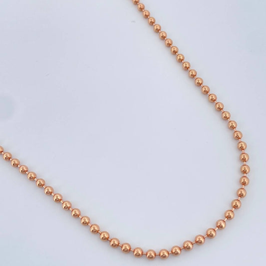 Cadena Militar 13gr / 60.3cm / 2mm Oro Rosa +3 18K &