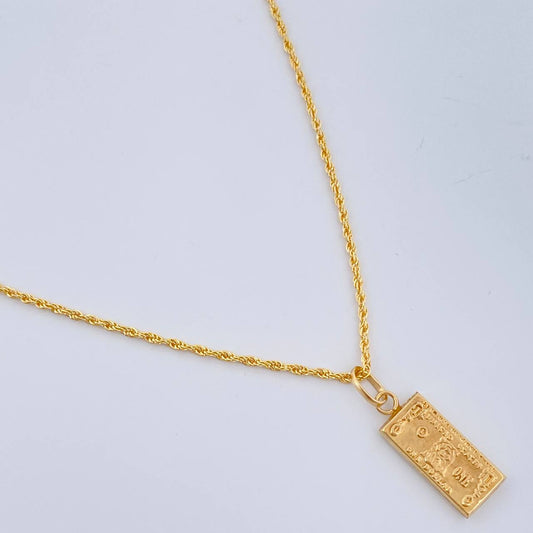 Set Cadena y Dije Lazo + One Dólar 1.5gr / 44.5cm / Oro Amarillo 18K (Oferta) $