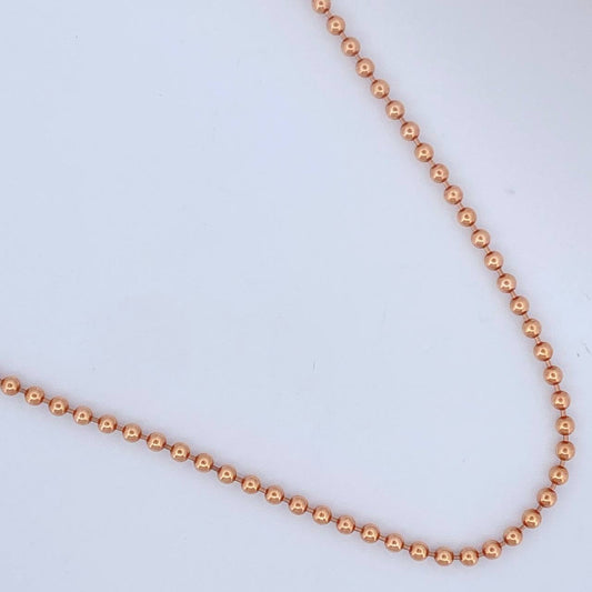 Cadena Militar 12.85gr / 60.5cm / 3mm Oro Rosa +3 18K %