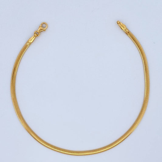 Pulso Serpiente 3.45gr / 20cm / 2.5mm Oro Amarillo +3 18K %