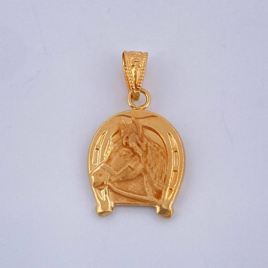 Dije Herradura Caballo 1.1gr / 2.5cm / Dos Oros Amarillo Rosa 18K $