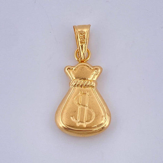 Dije Bolsa De Dinero 1.2gr / 3cm / Oro Amarillo 18K $