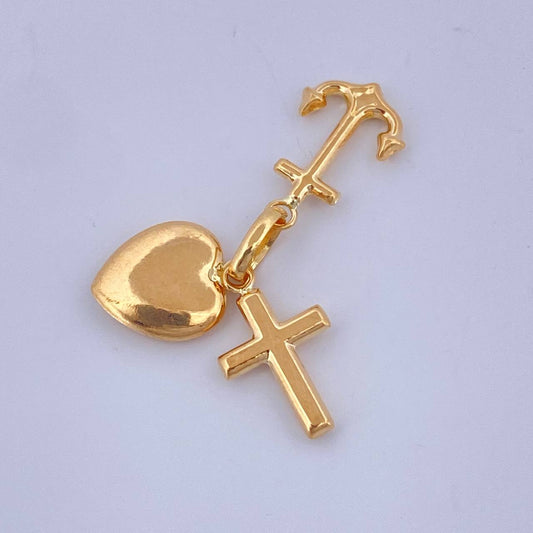Dije Tres Gracias 1.05gr / 2cm / Oro Amarillo 18K $