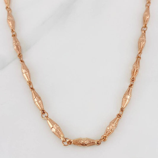 Cadena Rustica Dubai 11.35g / 60cm / 3.77mm Oro Rosa 18K