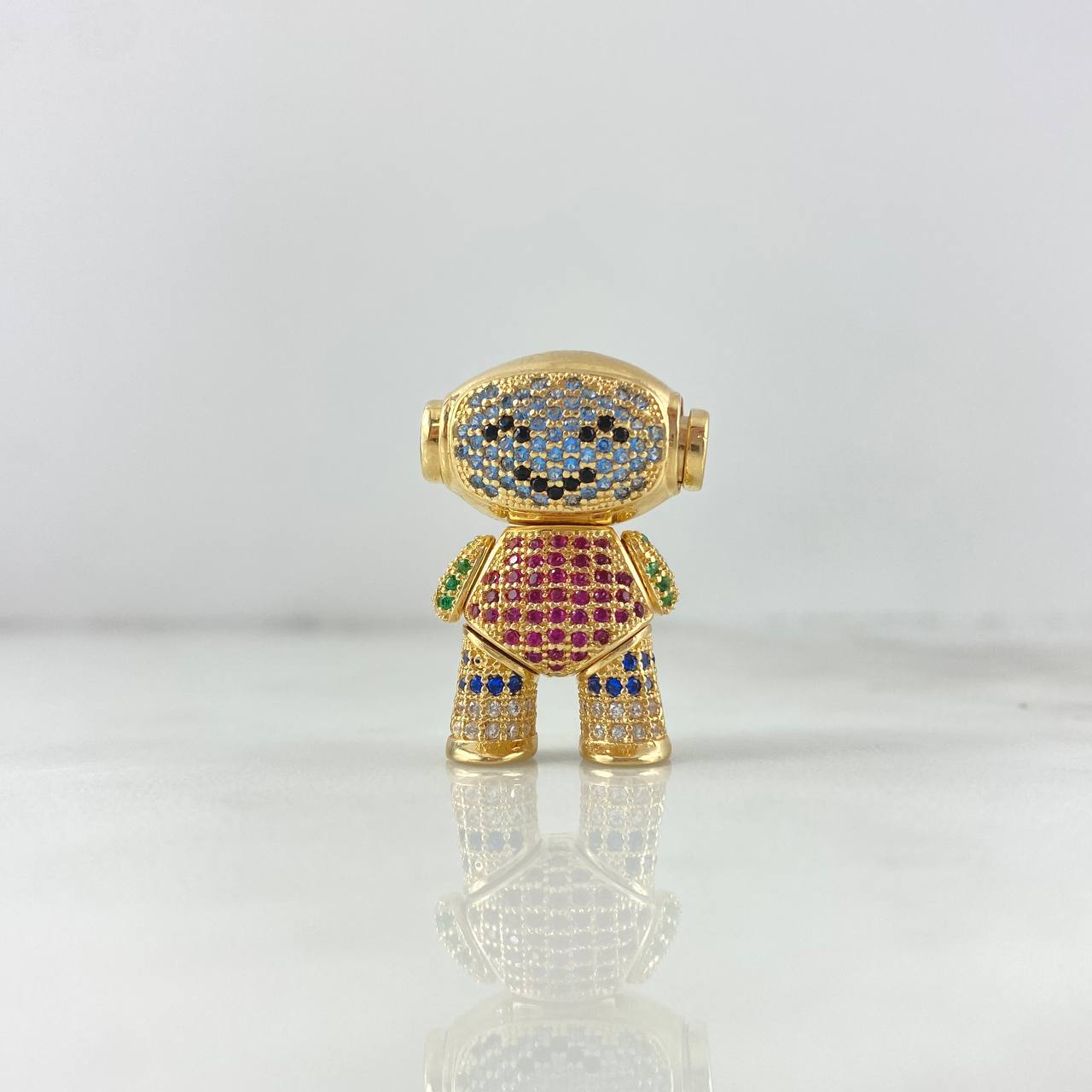 Dije Astronauta Articulado 10gr / 2.7cm / Circones de Colores Oro Amarillo Dije Astronauta Articulado 10gr / 2.7cm / Circones de Colores Oro Amarillo