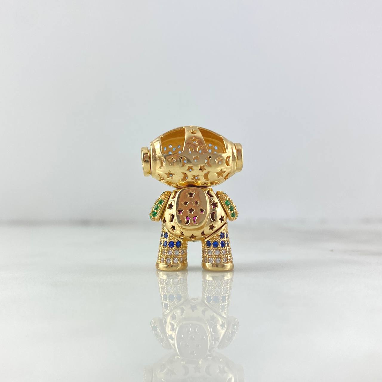 Dije Astronauta Articulado 10gr / 2.7cm / Circones de Colores Oro Amarillo Dije Astronauta Articulado 10gr / 2.7cm / Circones de Colores Oro Amarillo