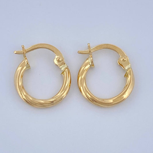 Candongas Mary 0.9gr / 1.4cm / Oro Amarillo 18K $