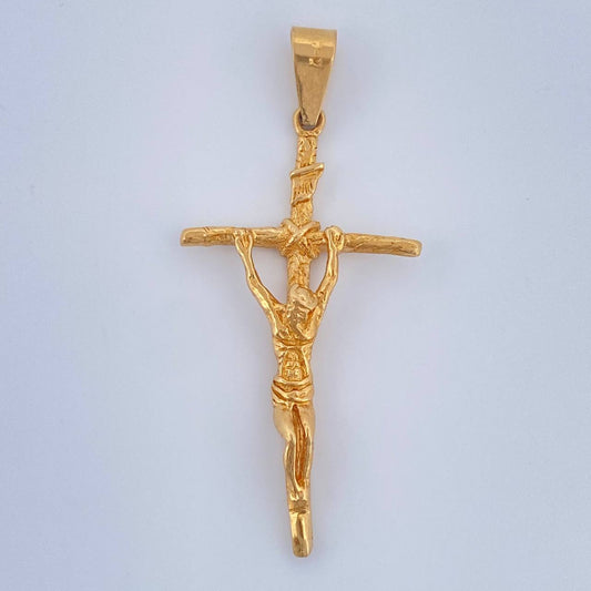 Dije Cruz Cristo 3.95gr / 4.7cm / Oro Amarillo 18K $