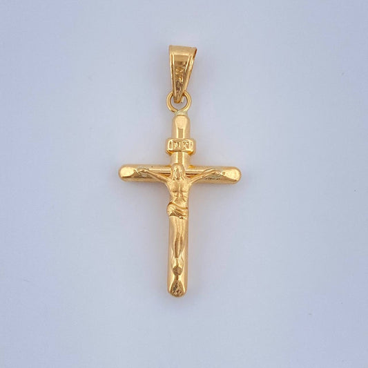 Dije Cruz Cristo 0.7gr / 2.8cm / Oro Amarillo 18K $