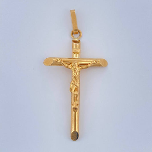 Dije Cruz Cristo 1.85gr / 4.7cm / Oro Amarillo 18K $